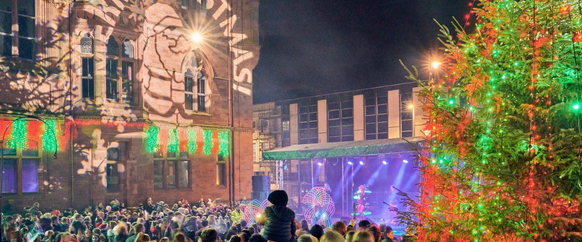 Christmas Lights Switch On in Barrow-in-Furness, Cumbria